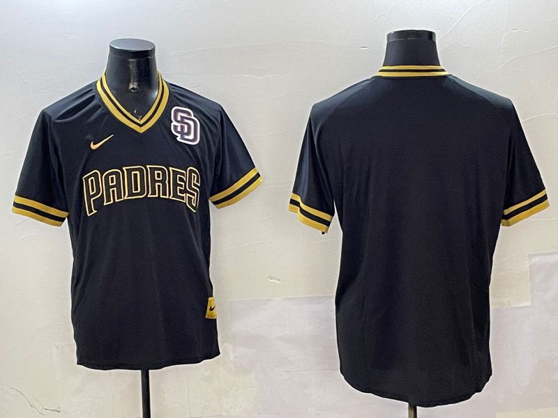 Men San Diego Padres Blank Black Gold Game 2025 Nike MLB Jersey style 4->san diego padres->MLB Jersey